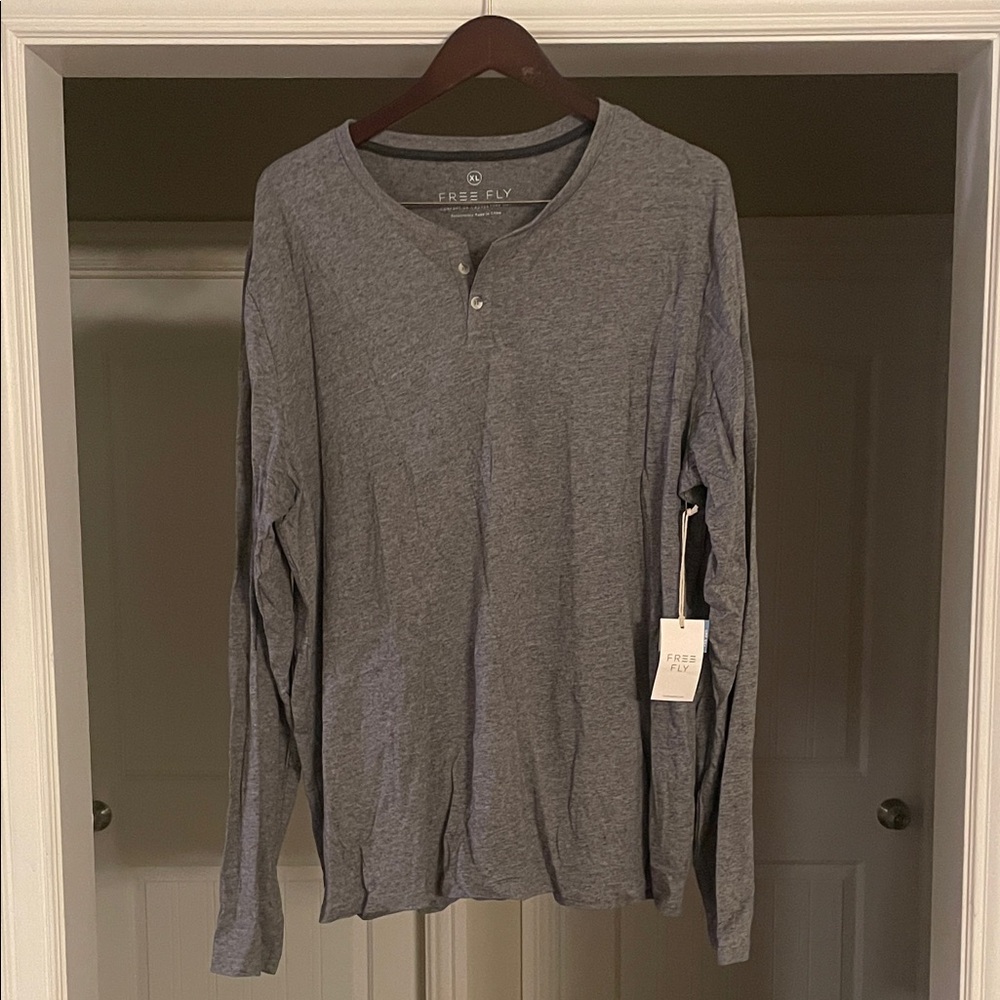 Men's Gray FreeFly Henley XL